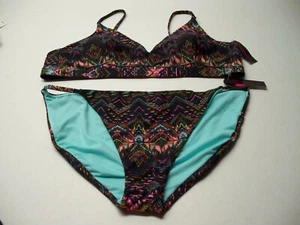 2 Sets of NEW No Boundaries Bikini Swimsuits both size L (11-13) NWT - Picture 1 of 12