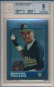 Lotto di (5) Miguel Tejada A's 1997 Bowman Chrome #273 Rookie Card rC BGS 9 come nuove - Foto 1 di 1