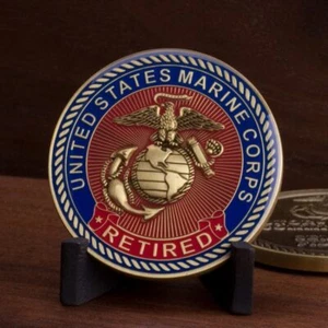 United States Marine Corps Retired Coin - Picture 1 of 4