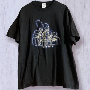 Camiseta De Colección Los Simpson Brillan en la Oscuridad Esqueletos en Sofá, RARA - Talla L - Imagen 1 de 5