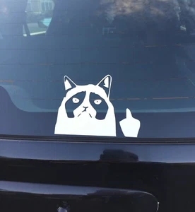 Grumpy Cat Sticker Decal Funny Window Bumper - Picture 1 of 1