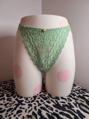 Новые винтажные трусики-стринги 90-х Victoria's Secret с вышивкой Sm - Изображение 1 из 4