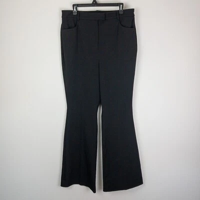 Boden Dress Pants Womens Size 12 (34x33) Black High Waisted Flare Trousers New - Image 1 of 4