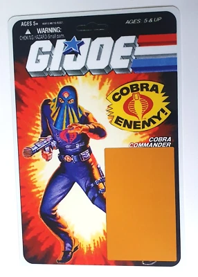 REPRO Reproducción GI JOE CUSTOM 83 Cobra Commander v2 TARJETA TRASERA Figura Tarjeta de Archivo Sin usar, en caja Foto 1 de 2