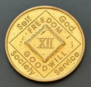 Narcotics Anonymous NA 12 XII Year Recovery Token Coin Chip Years - Picture 1 of 2