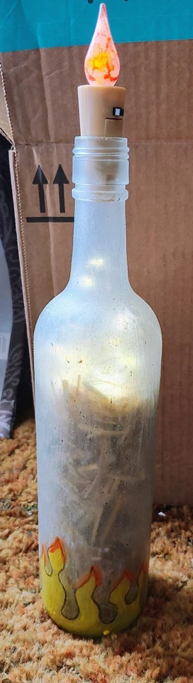 Flaming Decorative Wine Bottle  - Изображение 1 из 1