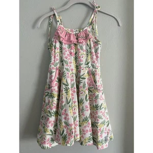 Eleanor Rose Floral Flowers Judy Dress Pink Green Yellow 5 6 sundress twirl - Picture 1 of 5