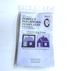 Marti Michell Perfect Patchwork Templates Set J #8952 Small Schoolhouse 6" Block - Picture 1 of 17