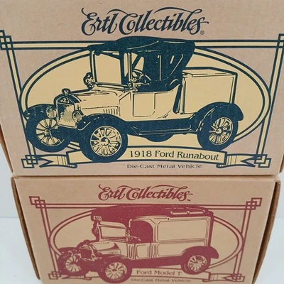 Ertl Collectibles 1918 Ford Runabout & Model T Die-Cast Metal Vehicle Set NIB - Image 1 of 4