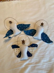 Primitive Cutter Quilt Angel Ornament Set (#1) - Picture 1 of 1