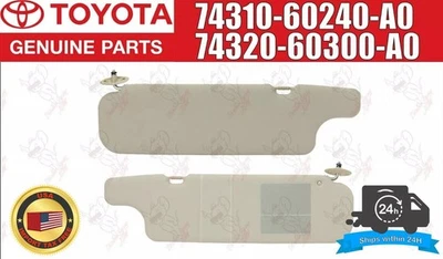 Toyota OEM Visor Assy RH & LH Set For Land Cruiser BJ FJ FJZ HZJ LJ PZJ RJ - Image 1 of 4
