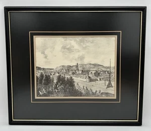 Vintage Lithograph Framed “ View Of Stuttgart “ 1641 Printed By G. Kustner RARE - Picture 1 of 16
