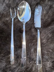 NOBILITY PLATE "ROYAL ROSE" PATTERN DEMITASSE SILVERPLATE Set Of 3 - Picture 1 of 4