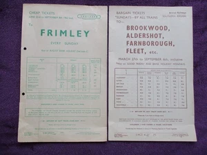 Southern Region - Two "Bargain Tickets" Small Posters - 1960s - Picture 1 of 1