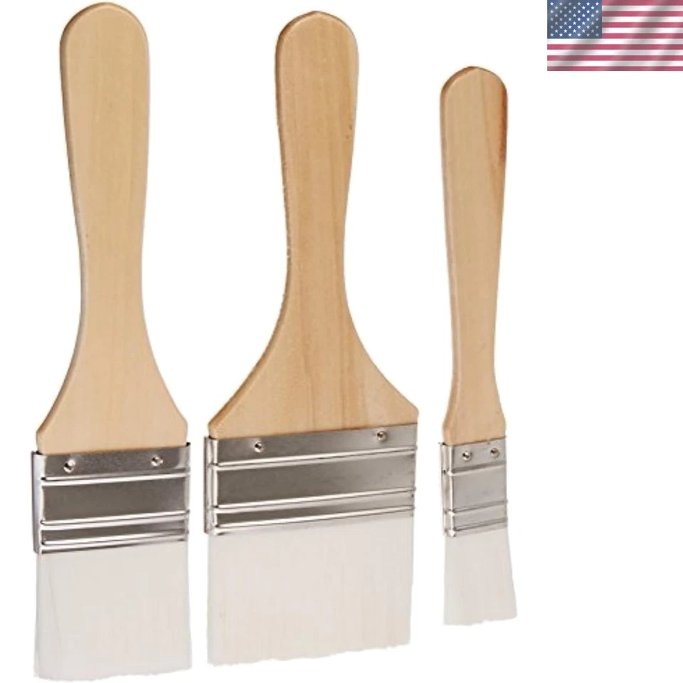 Plaid 44289 Chip Brush Set White Nylon 3pc