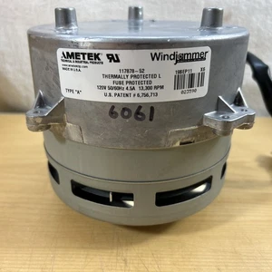 Ametek Windjammer Brushless Vacuum Motor 117878-52 120V 4.5A 13,300 RPM (6061) - Picture 1 of 10