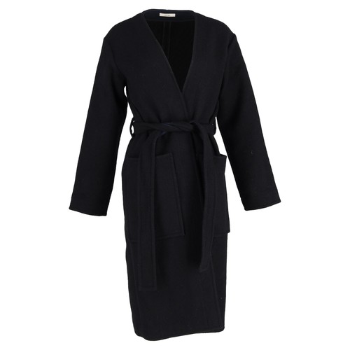 Cappotto Celine con cintura in cashmere donna nero taglia 38