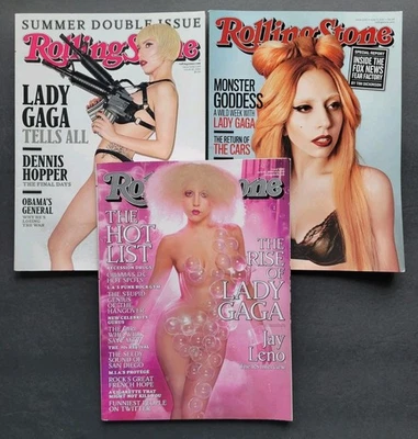 Rolling Stone Magazine Lot Of 3 Lady Gaga 2009 2010 & 2011 Foto 1 de 4