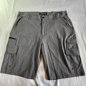 Iron Co Shorts Performance Mens 38 Gray Hybrid 11" Stretch Cargo Hiking Golf - Picture 1 of 6