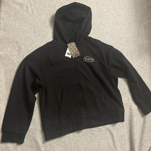 Brand New Kids Vans Damask Zip Hoodie Black Size XL - Picture 1 of 12