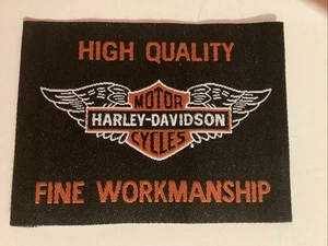 Vintage Harley Davidson Winged Bar & Shield Patch High Quality Fine Workmanship - Bild 1 von 4