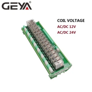 GEYA Omron Relay PLC Relay Module 16 Channel 12V 24V AC/DC 1NO1NC Pluggale Relay - Picture 1 of 10