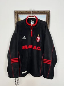 Vintage 90's Adidas AC Milan Warm Fleece Jacket Football Track Top Mens Size L - Picture 1 of 20