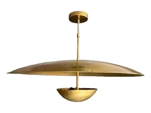 50er Mid Century Modern Messing italienische Sputnik 3-Pendelleuchte Deckenleuchte - Bild 1 von 5