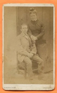 CDV Cambridge, England, Portrait of a Couple, by Simpson Bros., c1880s Backstamp - Picture 1 of 3