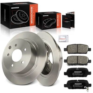 Solid Brake Discs & Brake Pads Rear for Nissan Juke Qashqai/Qashqai+2 Pulsar New - Picture 1 of 9