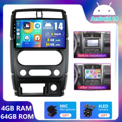 Autoradio Android 14 CarPlay GPS Per Suzuki Jimny SN 2005-2019 Navi DAB+AHD 64GB - Immagine 1 di 4