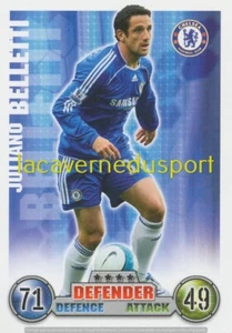 20 JULIANO BELLETTI CHELSEA FC TOPPS PREMIER LEAGUE 2007 2008 MATCH ATTAX EXTRA - Picture 1 of 1