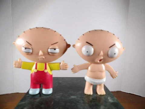 Family Guy Stewie and Diaper Stewie Rubber Figures 2004 Cover