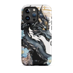 Black Dragon Artwork Tough Case for iPhone® - Picture 1 of 20
