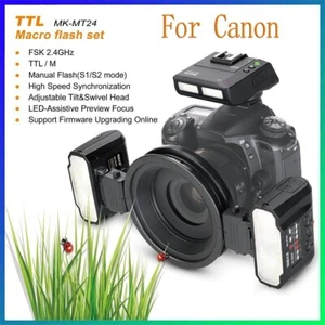 Meike MK-MT24 II Macro Twin Lite Flash with Trigger for Canon DSLR Cameras - Picture 1 of 7