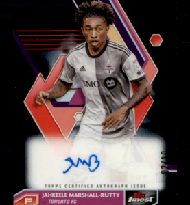 Topps Finest MLS Jahkeele Marshall-Rutty 2023 automático negro 2/10 Toronto Charlotte - Imagen 1 de 1