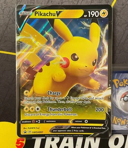 Pikachu V SWSH061 JUMBO BLACK STAR PROMO Shining Fates Pokemon TCG MINT - Picture 1 of 1