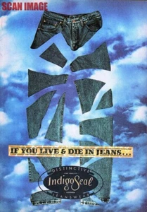 Advert for 'INDIGO SEAL' Jeans Vintage Original 1990s Clothing Print Ad 720/75 - Picture 1 of 1