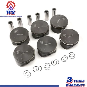 Pistons & Rings Set STD For BMW 330i 530i X5 Z4 E46 E53 E60 E85 M54 3.0L 00-07 - Picture 1 of 8