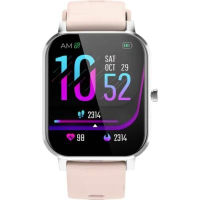 DENVER Bluetooth Smartwatch SW-181, LCD-TFT, IP67, eckig rose