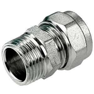 PEX-AL-PEX 16/20mm x 1/2" 3/4" Male BSP Compression Fittings Union Nipple - Picture 1 of 2