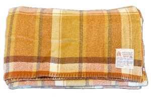 Waverly Caledonian Quality Vintage Australian Wool Blanket 147cm x 220cm Double - Picture 1 of 9