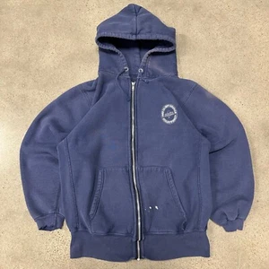 Vintage Heavy Reverse Weave Style Alaska Kessler Whiskey Zip Up Hoodie Sweatshir - Bild 1 von 5