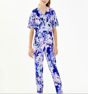 Lilly Pulizter Mini Maliah Jumpsuit Giraffic Park XXL (16) NWT $88 - Picture 1 of 6