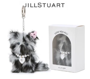 Jill Stuart GRAUE KATZE Schlüsselanhänger Taschenanhänger schwarz Fell OFFIZIELL Original 18 cm +Spur - Bild 1 von 12