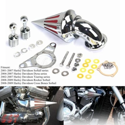 Kit de filtro de aire con clavo para Harley Road King Street Glide Road Electra Glide Foto 1 de 4