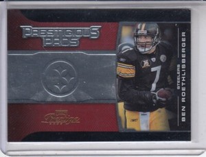 BEN ROETHLISBERGER 2008 Playoff Prestige Prestigious Pros Red 745/750 Steelers