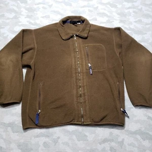 Vintage Patagonia Fleece Jacket Mens Large Brown Synchilla Ms Full Zip Made USA - Picture 1 of 10