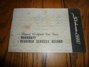 1966 1967 Simca 1000 Warranty Owner's Manual - Vintage - Picture 1 of 3