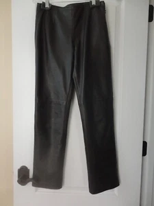 Vintage 90s Moda Intn'l Genuine Leather Pants Lined Size 2 short - Picture 1 of 3